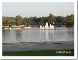 Fountain in an Artificail Lake situated in a Public Park, Dubai