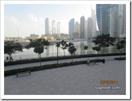 Artificial Lake with Walk Way in a Multi Story Buildings Area, JLT, Dubai
